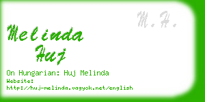 melinda huj business card